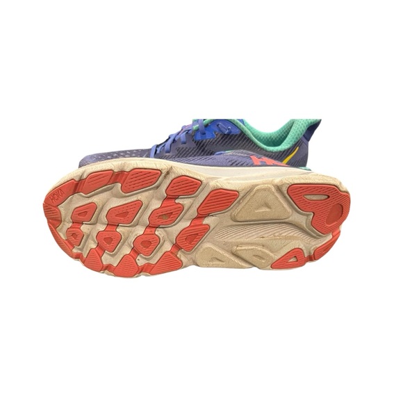 Hoka Women's Clifton 9 running shoes in the Bellwether Blue/Ceramic 9.5 B Width - Picture 4 of 9